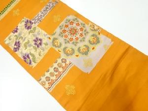 アンティーク　唐花模様織出し本袋帯（材料）